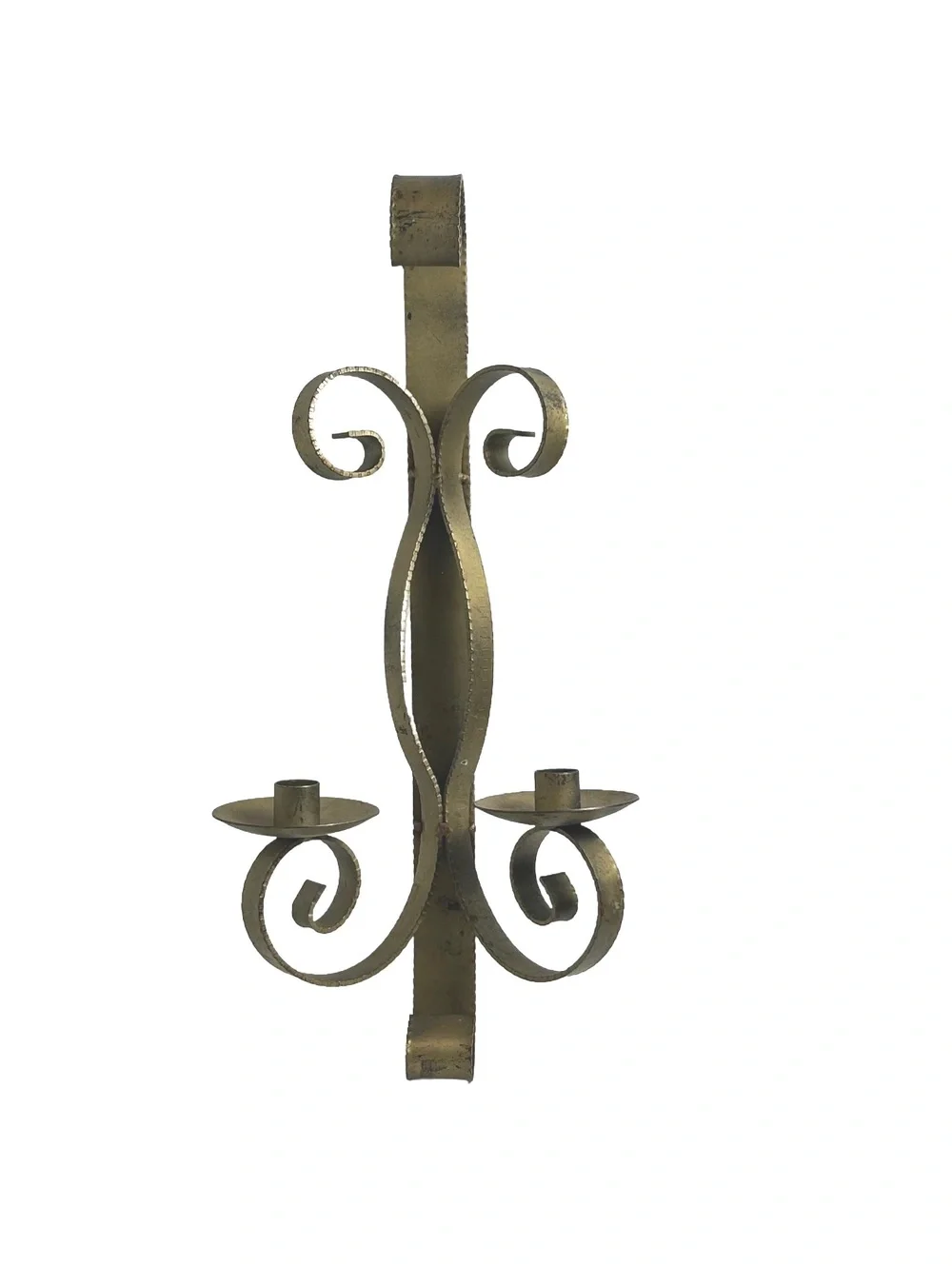 Vintage Metal Double Wall Sconce Candle Holder